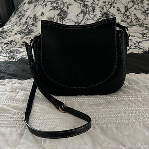 Black Vegan Leather Crossbody